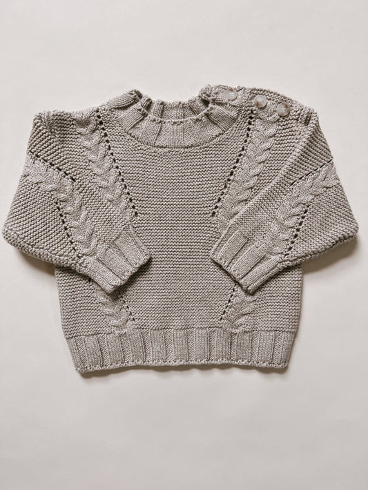 Chunky Knit Sweater  | Heather Beige