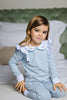 Elfes Striped Ruffle Pajama Set | Blue