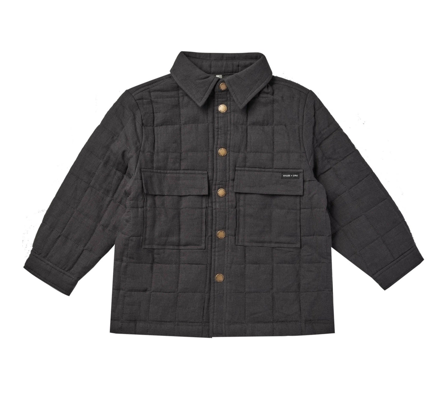 Quilted Overshirt - Black