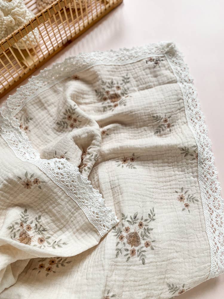 Muslin Swaddle | Delicate Vintage | Cream