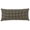 Check Weave Pillow Black | 12x21