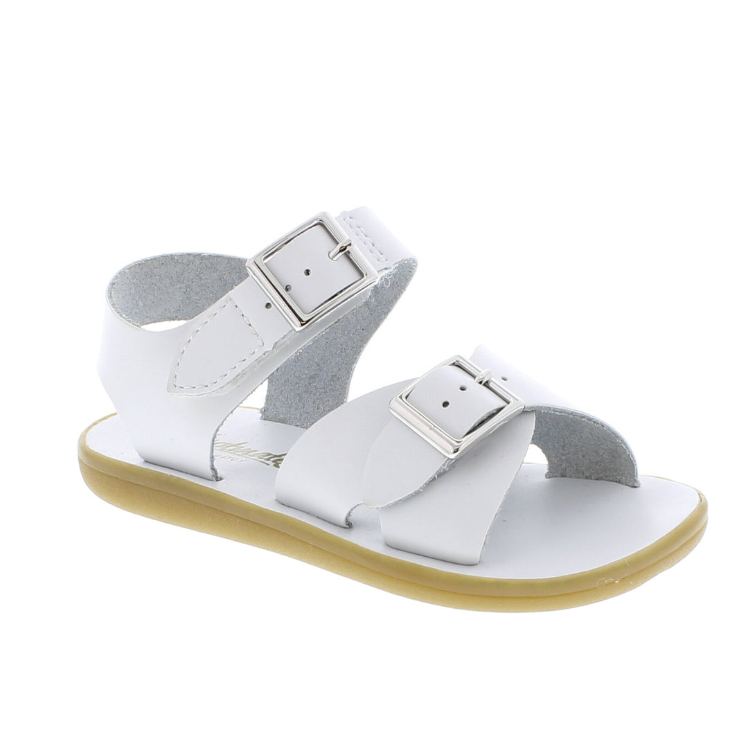 Tide Leather Sandal | White