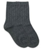 Cotton Rib Crew Socks | 1 Pair | Charcoal