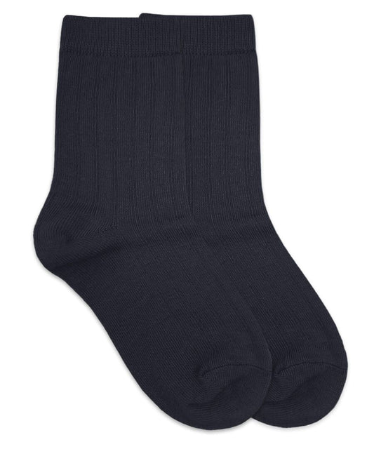 Cotton Rib Crew Socks | 1 Pair | Navy