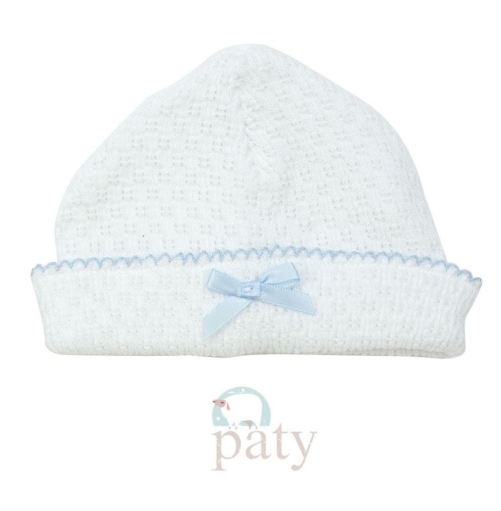 Knit Saylor Cap w/Bow | Blue