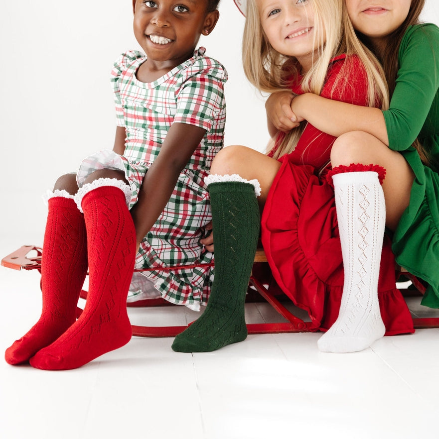 Fancy Christmas Knee High Socks | 3-Pack as