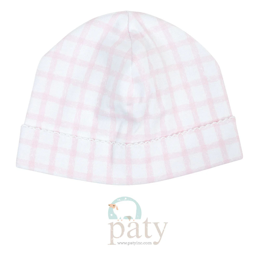 Pima Saylor Beanie | Pink Gingham