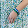 Celeste Enamel Bamboo Bangle | Navy