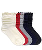 Ripple Edge Turn Cuff Socks| 1 pair