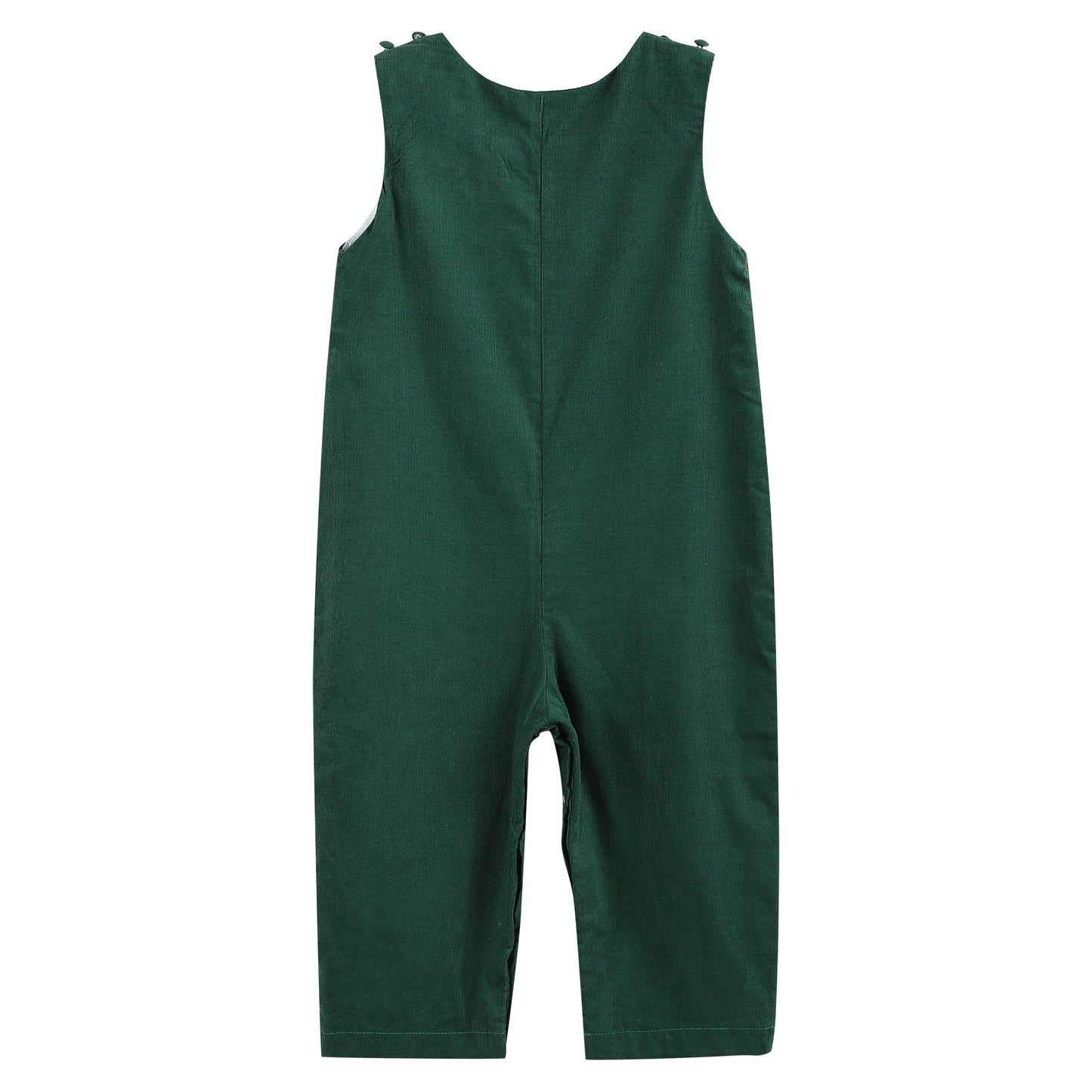 Christmas Smocked Overalls | Green