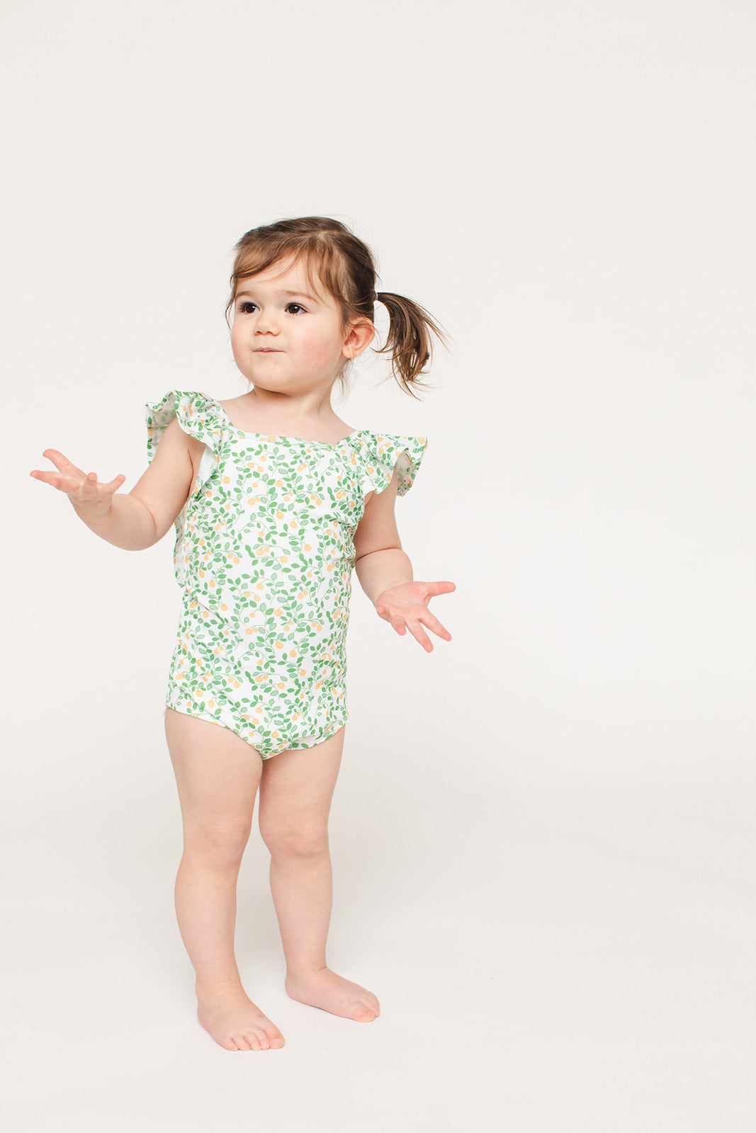 The Ruffle Back Bather | Citrus