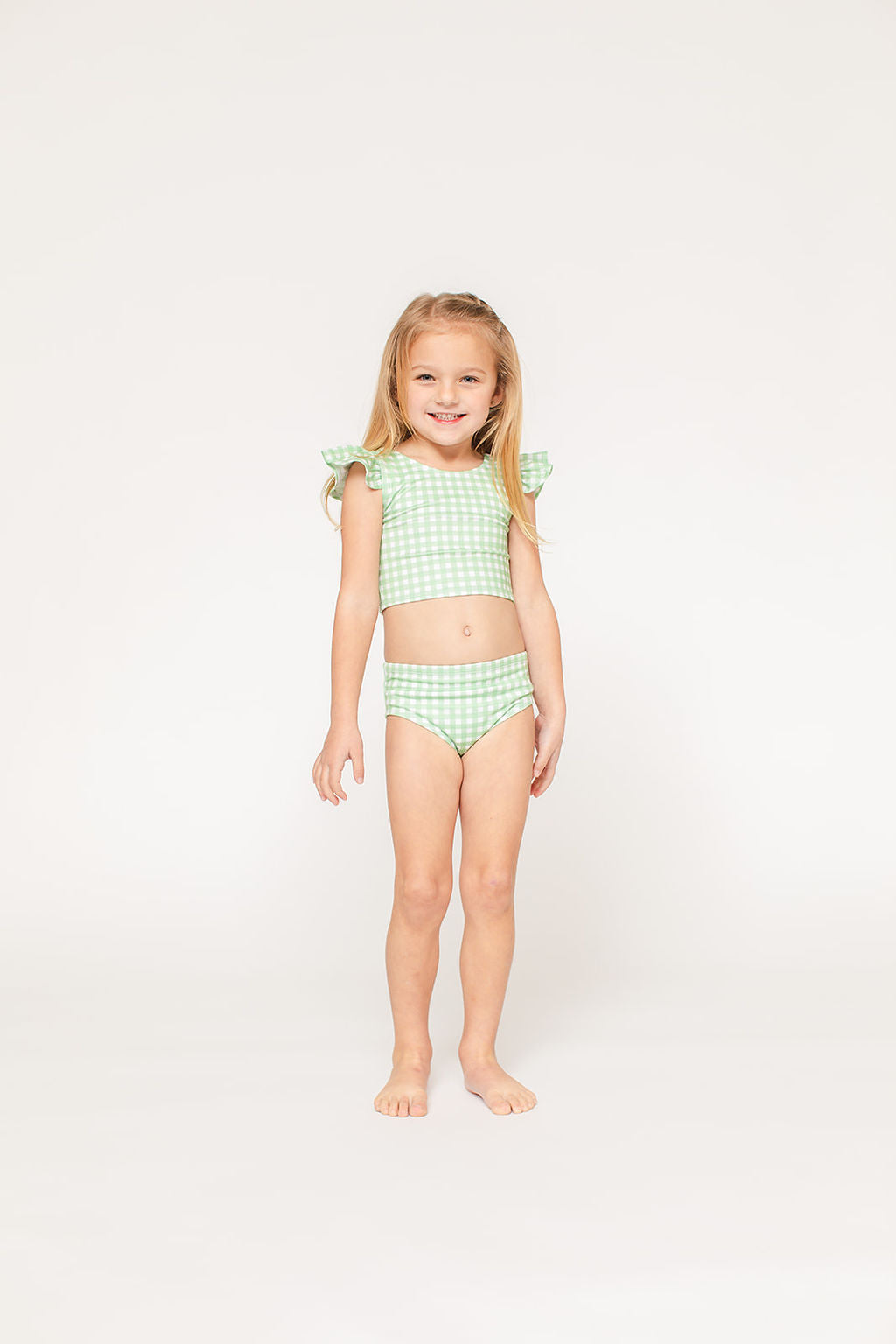 The Bikini Bather | Green Gingham