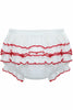 Ruffle Diaper Covers | Red Trim