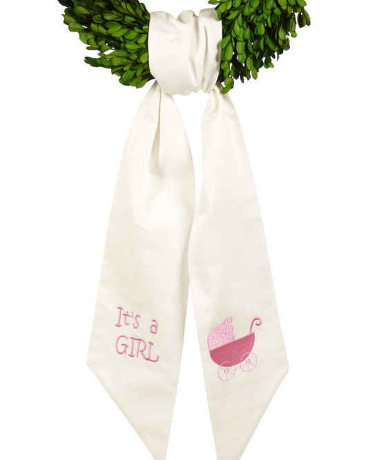 Wreath Sash: It's A Girl: One Size