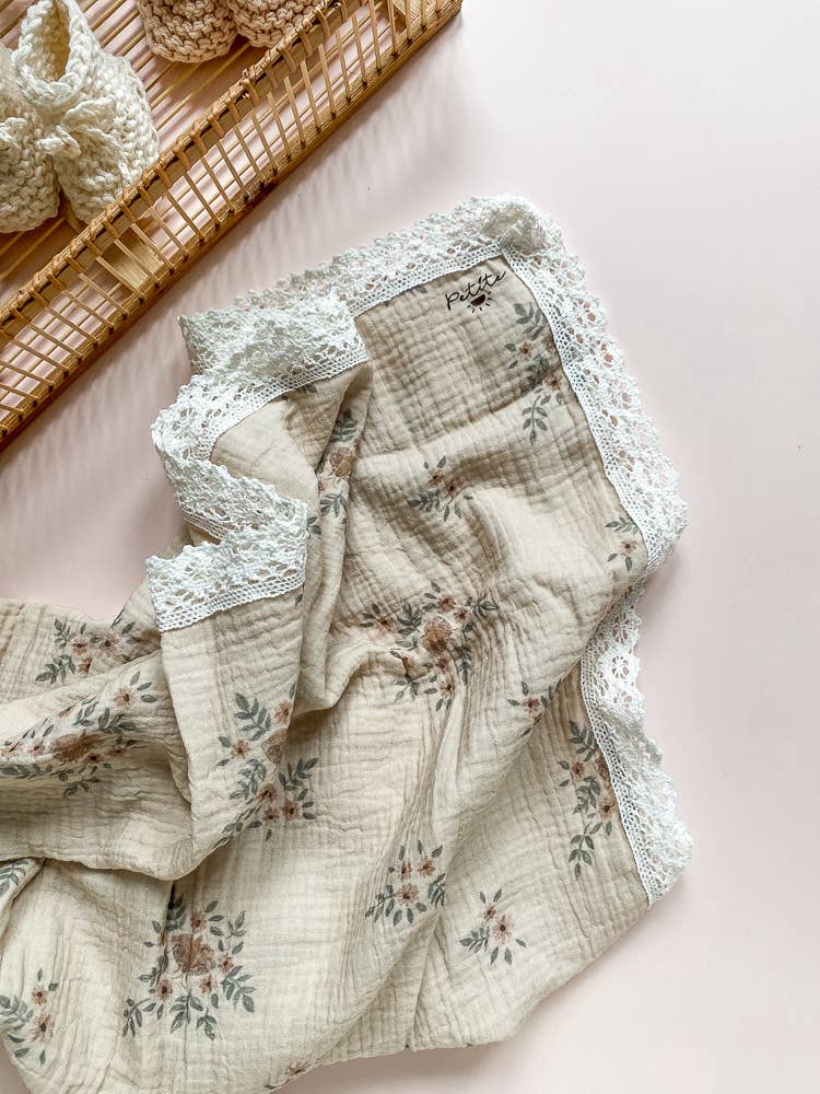 Muslin Swaddle | Delicate Vintage | Cream