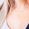 16" necklace gold | blessed disc