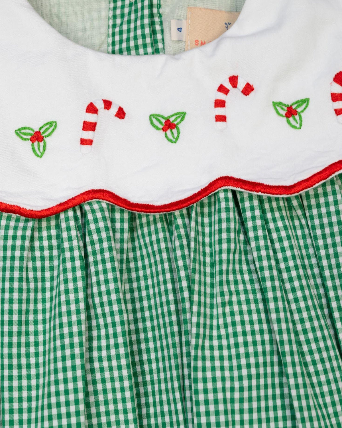 Candy Cane Embroidered Dress