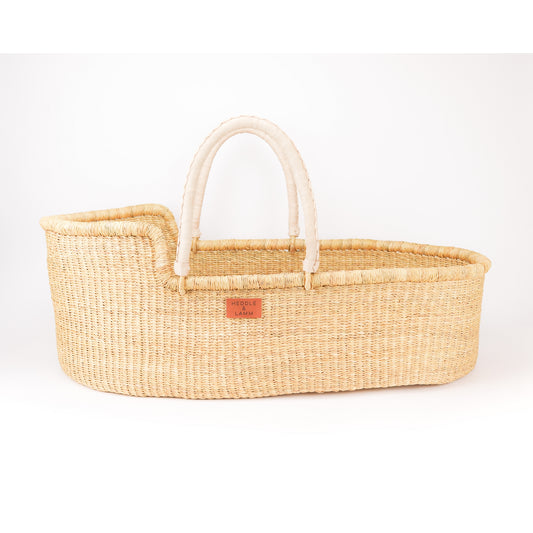 Pelu Moses Basket | Natural Handle (Mattress Included)