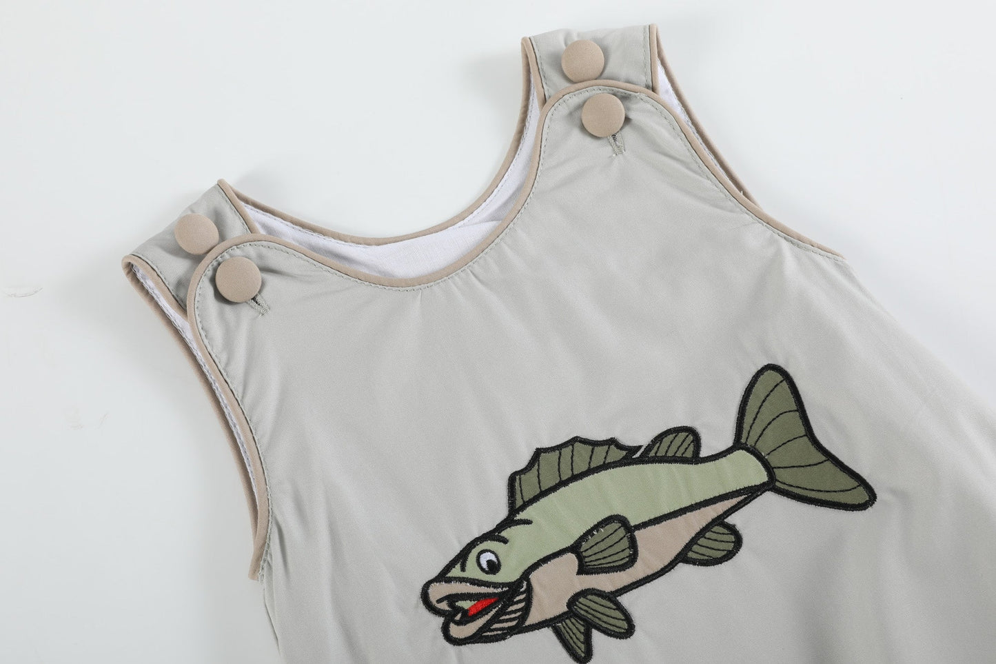 Fish Bubble Romper | Khaki