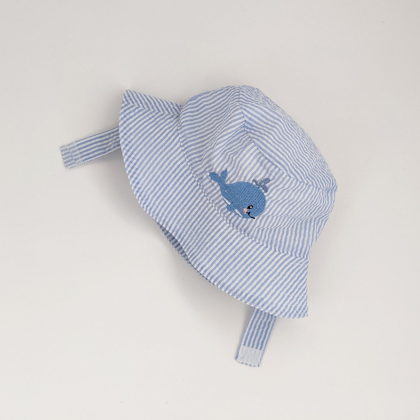 Seersucker Bucket Hat | Blue Whale