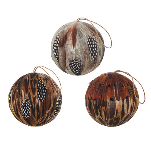 Feather Ball Ornament | 4"