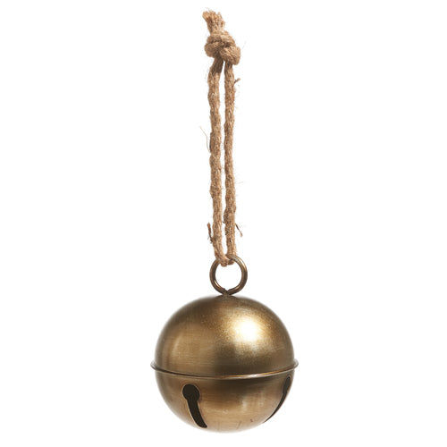 5.5" Antique Gold Jingle Bell Ornament