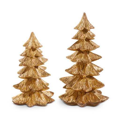 Gold Resin Trees | Set of 2