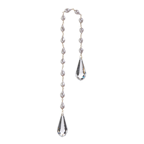 Pearl Chain Jewel Drop Ornament | 17"