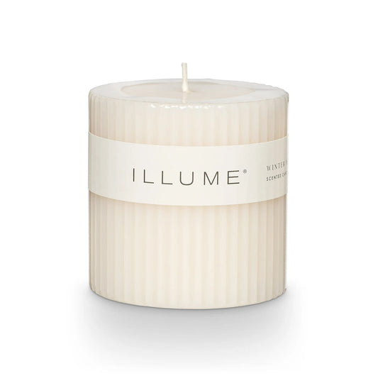 Winter White Fragranced Pillar Candle | Small