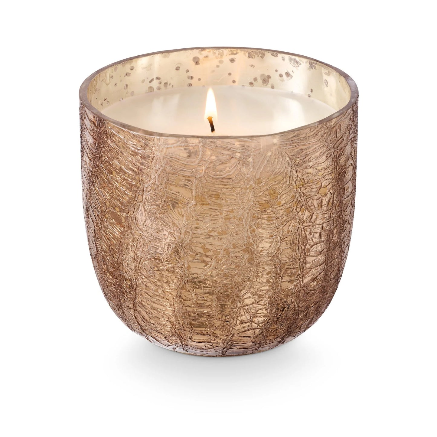 Woodfire Large Boxed Crackle Glass Candle