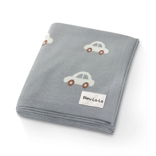 Receiving Baby Blanket | Cars | Gray