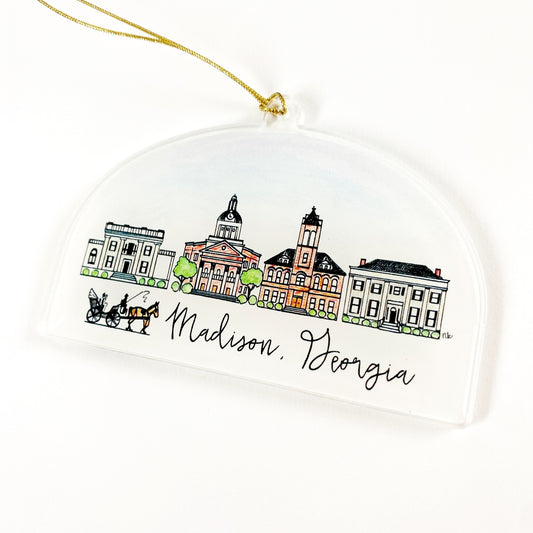 Madison Georgia Acrylic Skyline Ornament