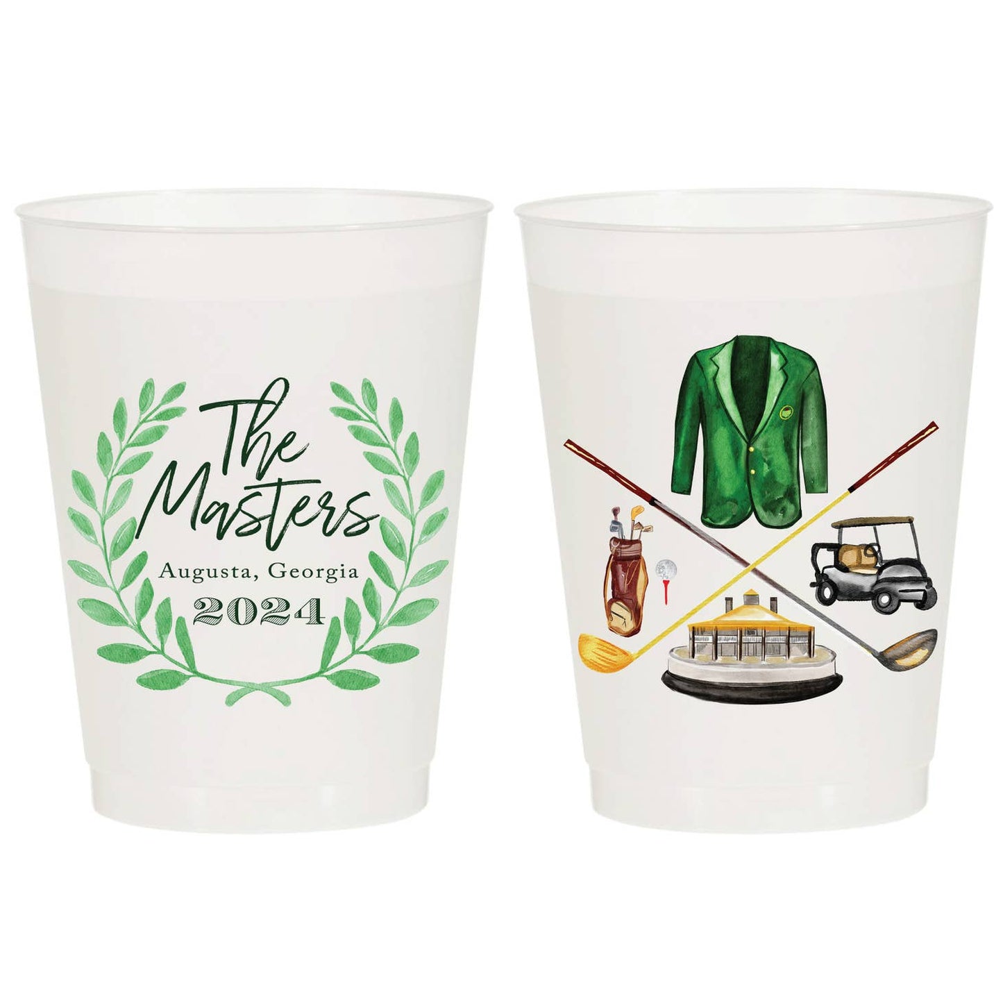 The Masters 2024 Golf Collage Frosted Cups