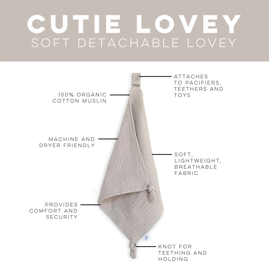 Cutie Muslin Lovey | Ruffle White