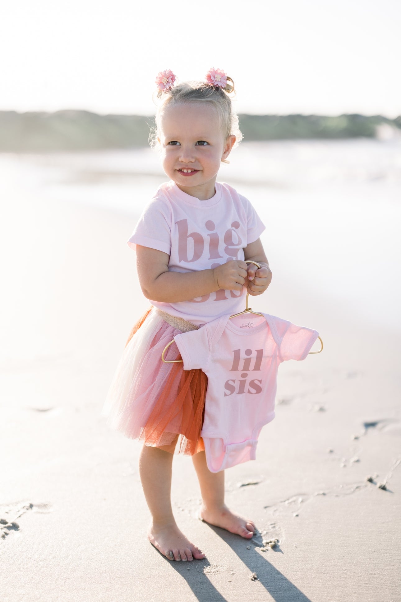 Lil Sis Short Sleeve Bodysuit | Pink