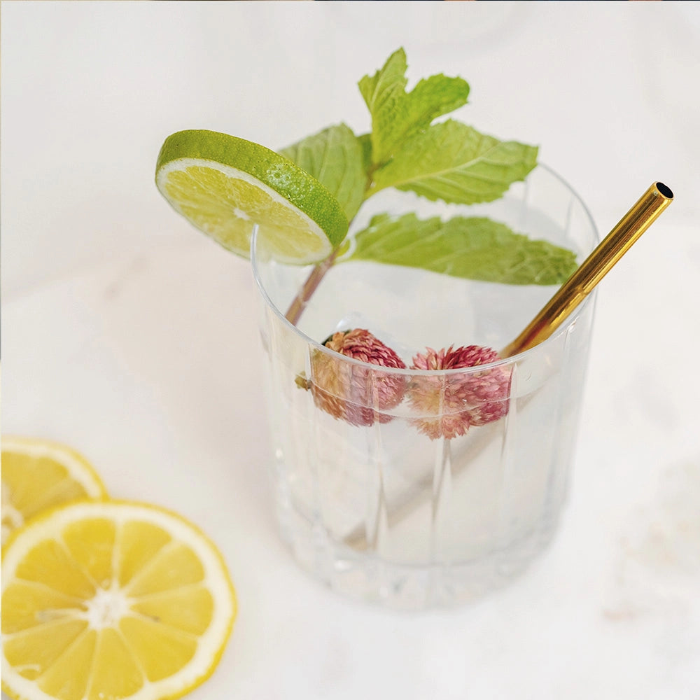 Metal Cocktail Straws | Short Gold