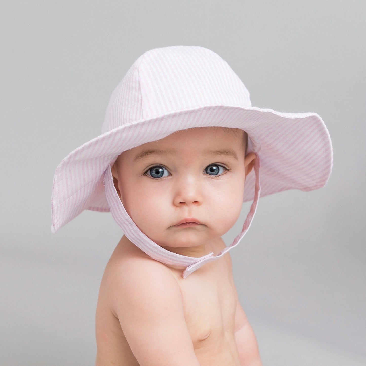 Seersucker Sunhat | Pink Stripe