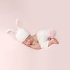 Bailey Bunny Hat and Pant Set | White + Pink