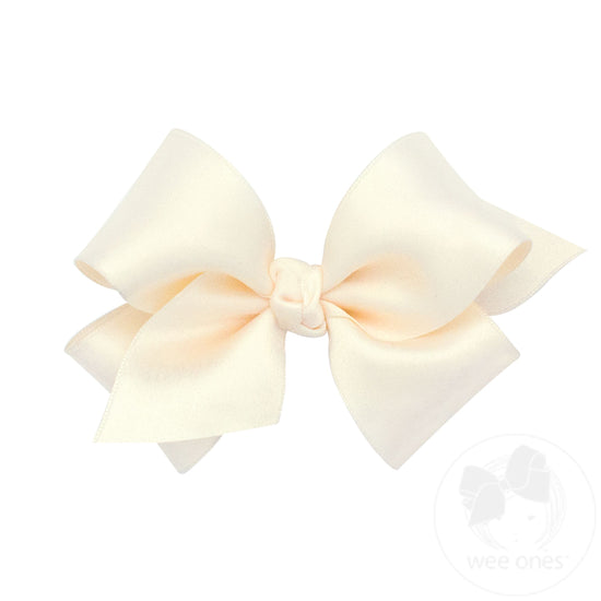 Small French Satin Hair Bow | Asst. Colors