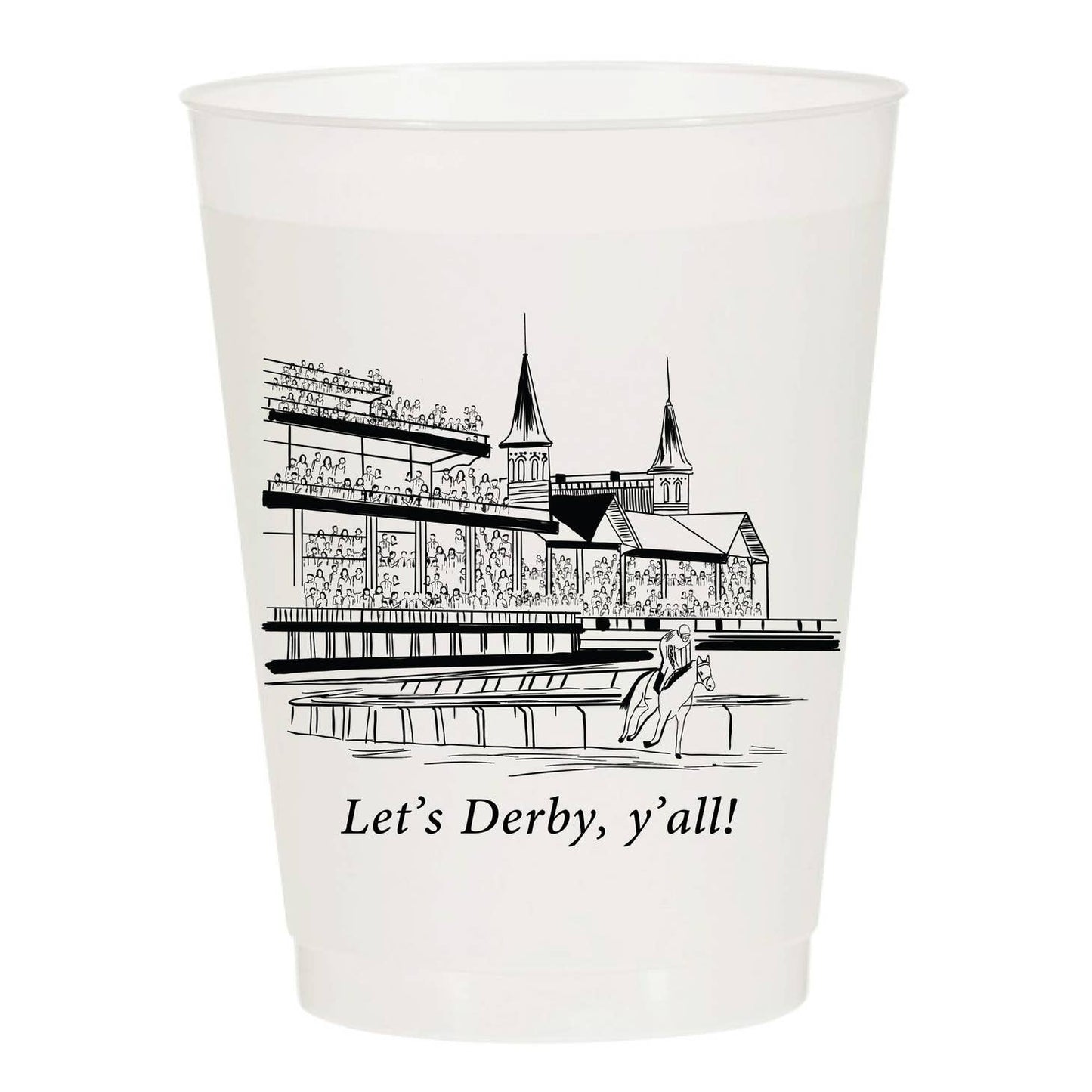 Let's Derby Y'all Racetrack Frosted Cups