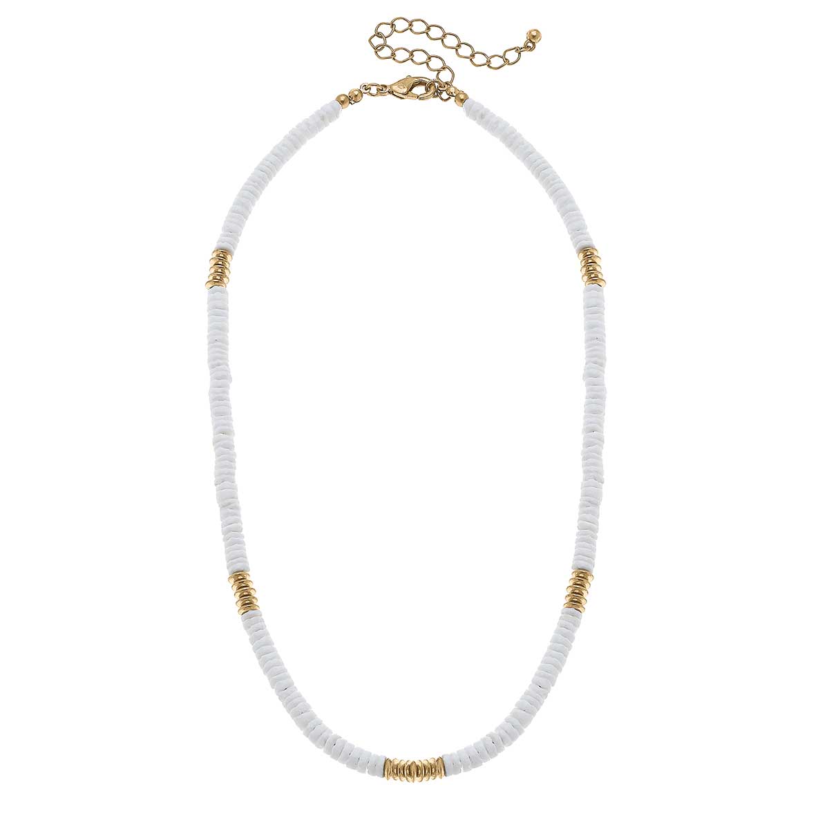 Joanna Beaded Shell Necklace | Ivory