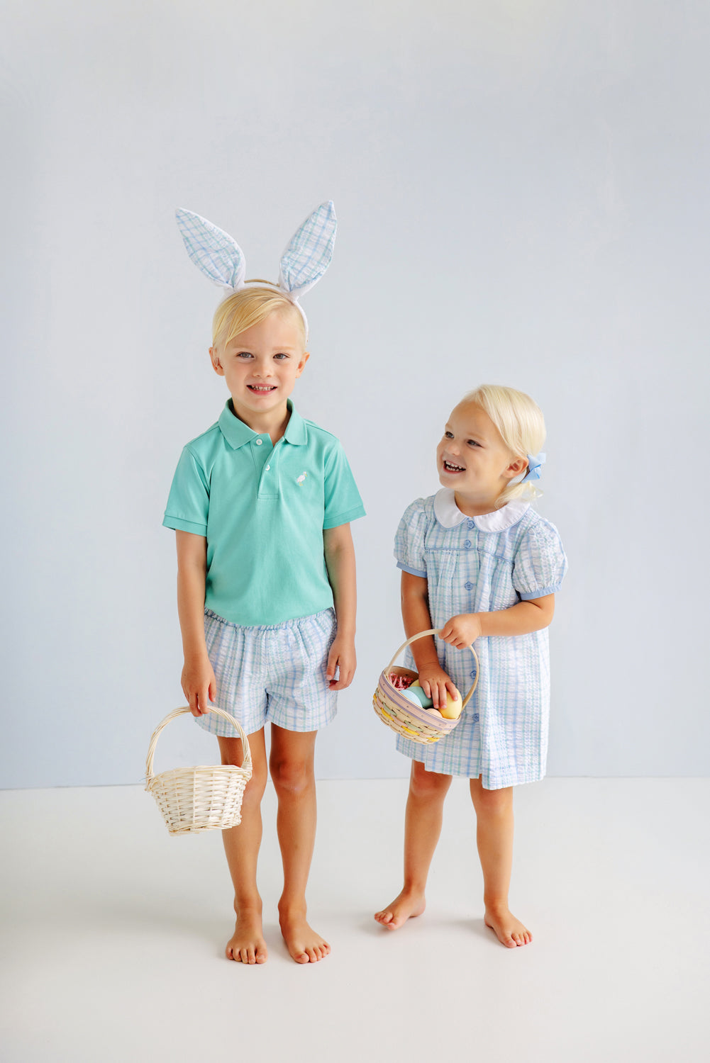 Tabitha's Teacher Pet Dress (Seersucker) | Turks Teal Sewanee and Beale St Blue