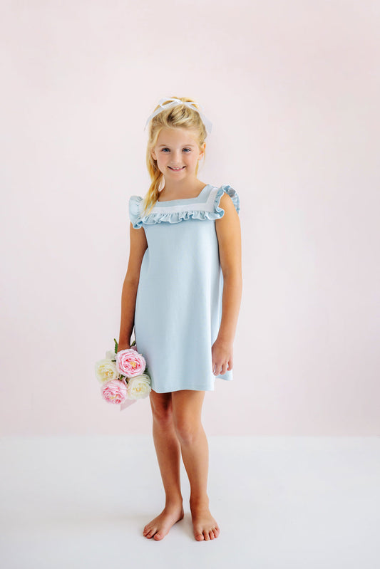 Darla Dress |  Buckhead Blue With Worth Avenue White