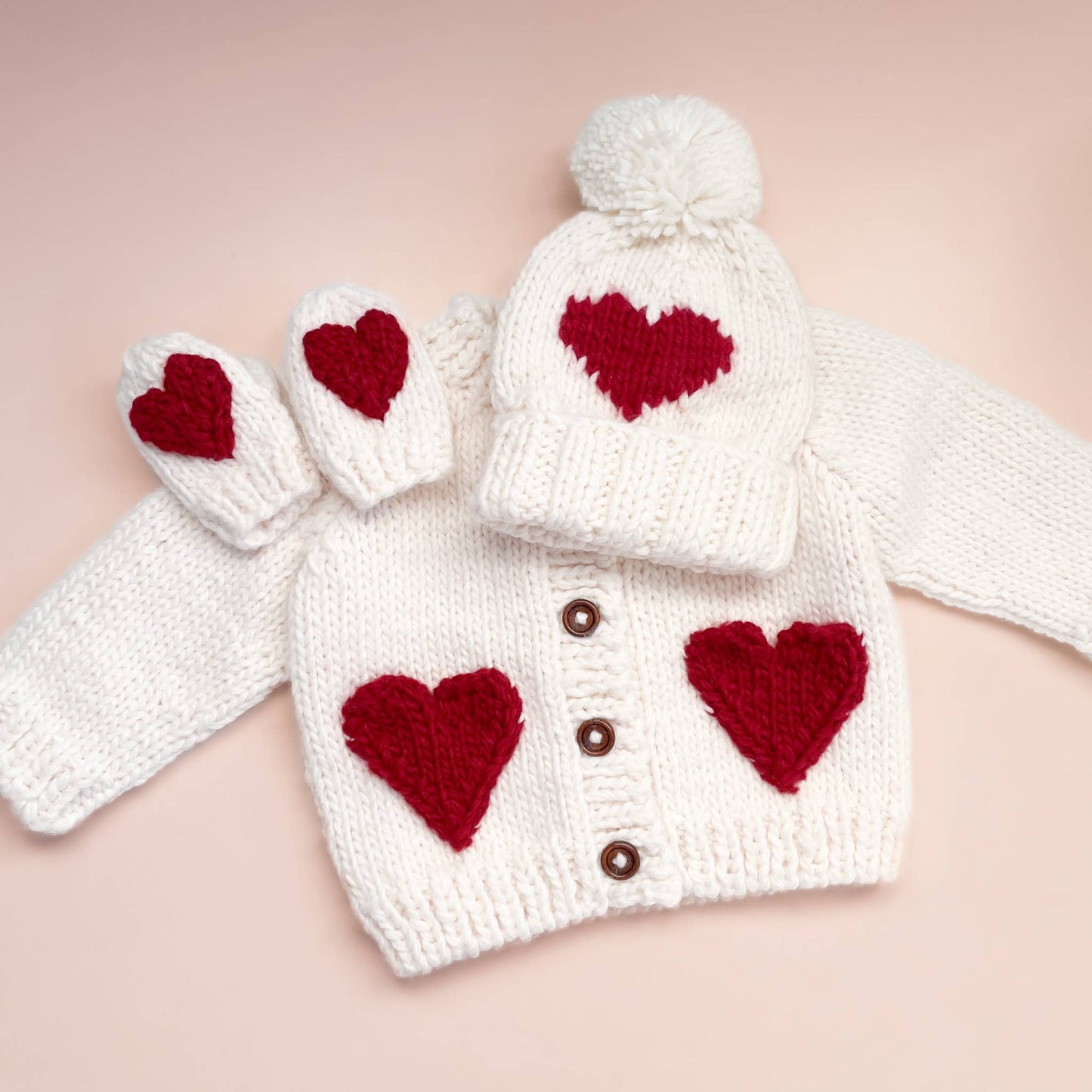 Heart Cardigan | Red