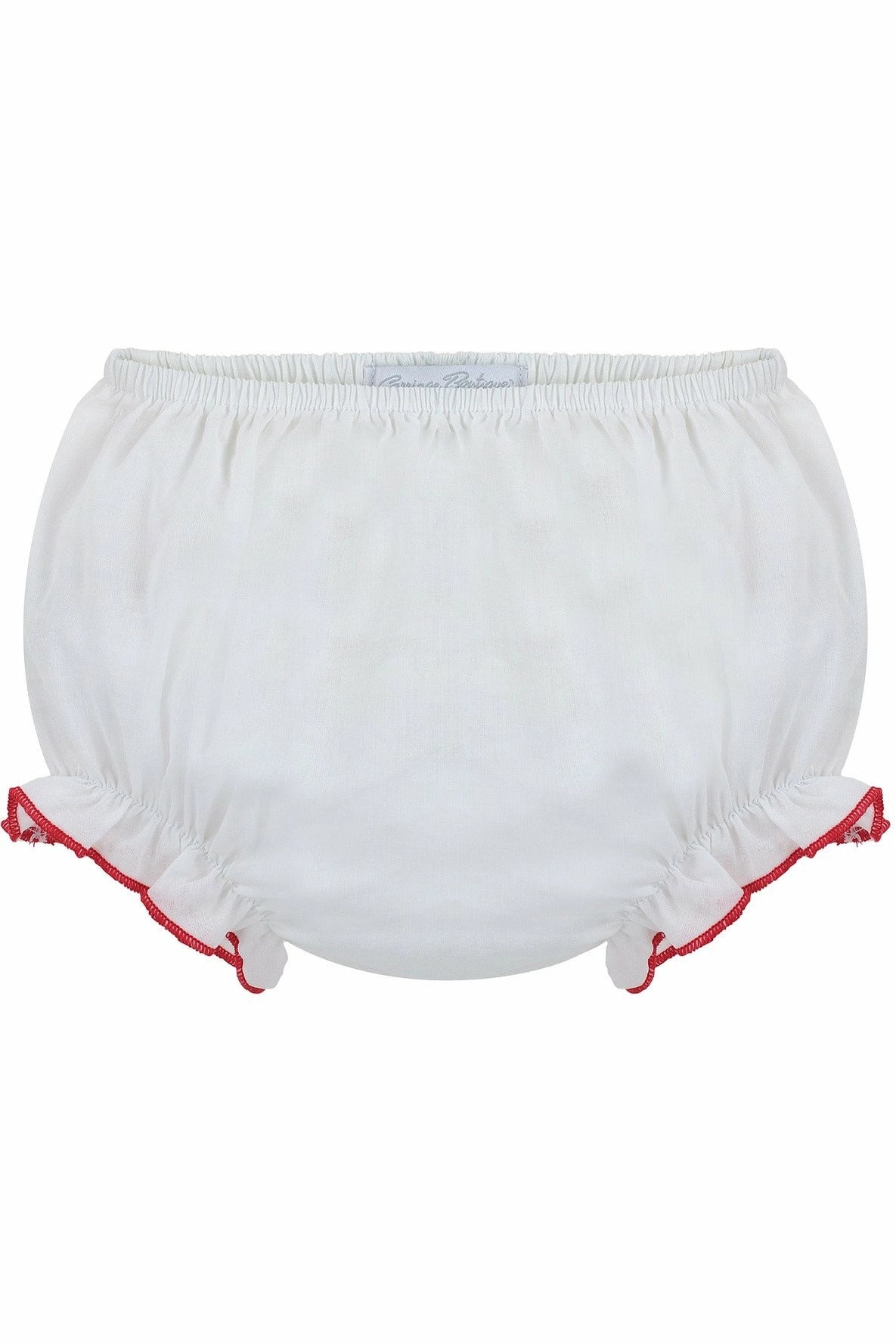 Ruffle Diaper Covers | Red Trim