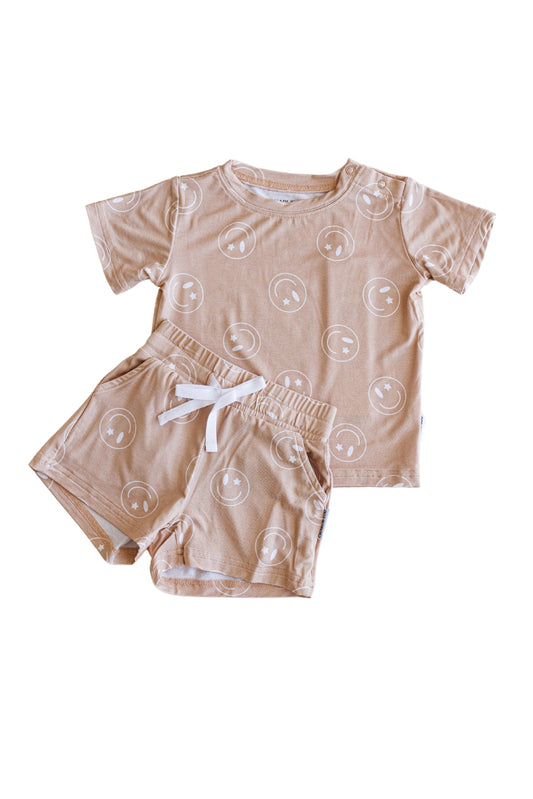 Starry Eyed Smiley | Bamboo Short Set