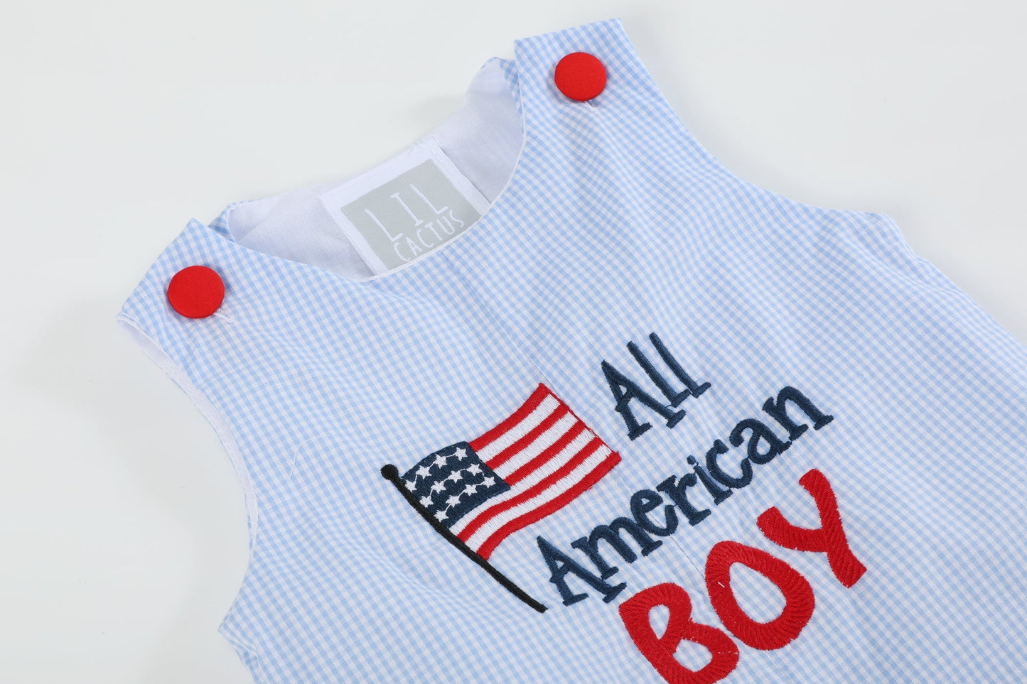 All Amercan Boy' Blue Gingham Shortalls