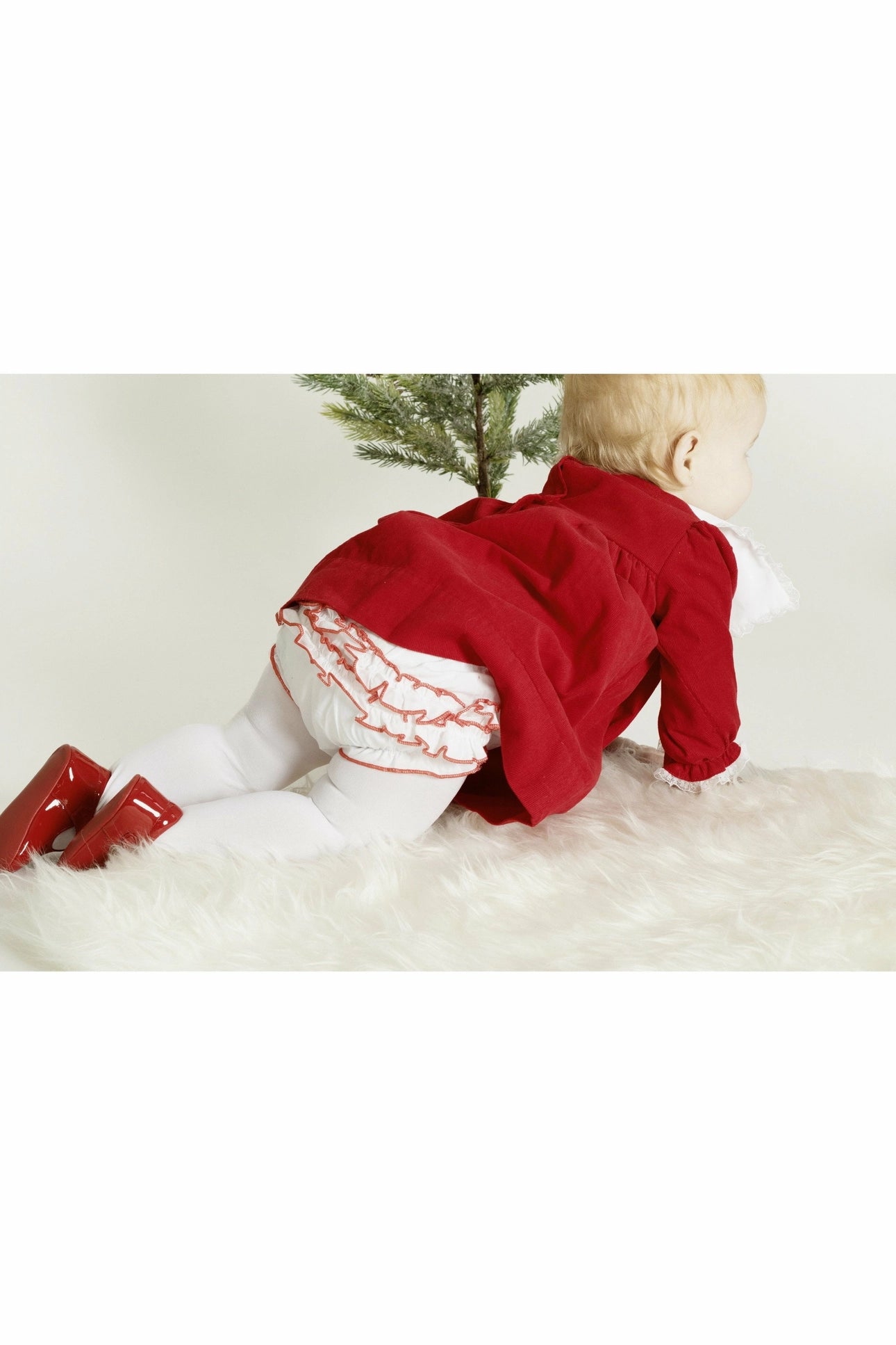 Ruffle Diaper Covers | Red Trim