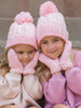 Lil Sis Winter Knit Bobble Hat | Pink