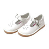 Joy Classic Leather T-Strap Mary Jane | White